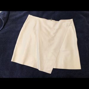 Helmut Lang White Leather Miniskirt.  Adorable and goes with everything!